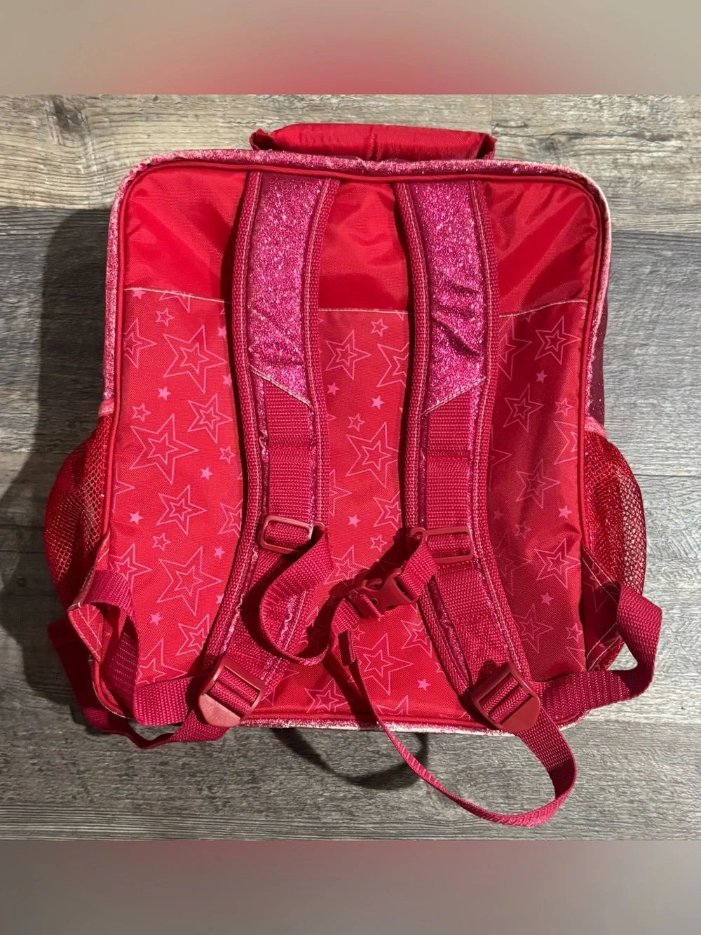 American Girl Pink Glitter Doll Carrier Backpack Star Window 18” Doll Travel Bag